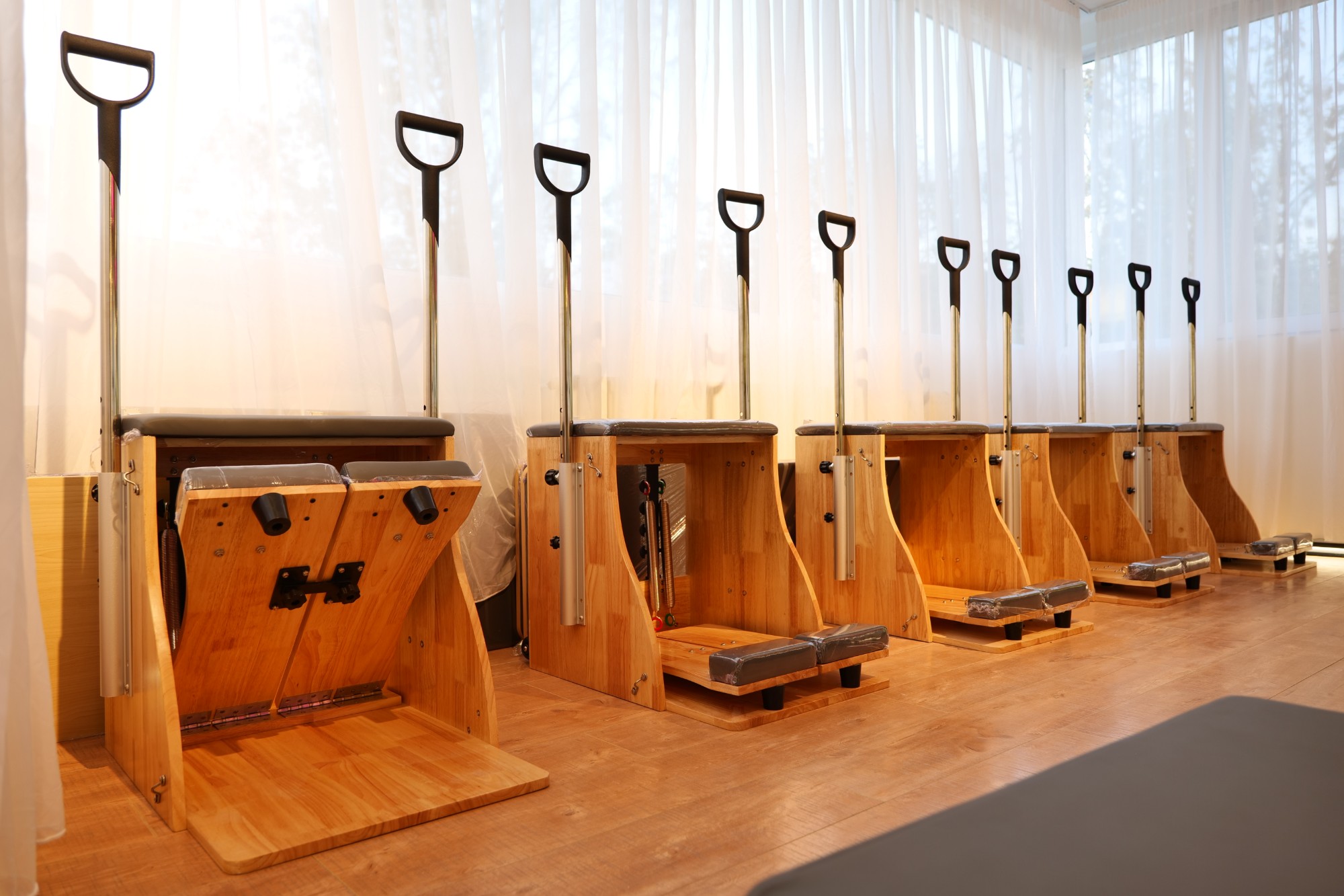 Wooden chairs by the window